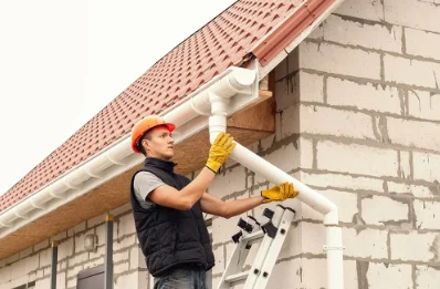 Pose et remplacement de gouttières à Étaing